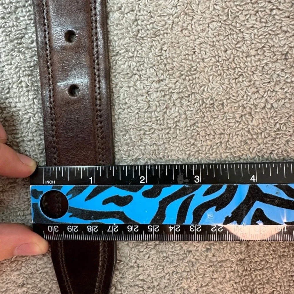 Johnston & Murphy Mens Brown Italian Steerhide Leather Dress Belt Size 36 USA